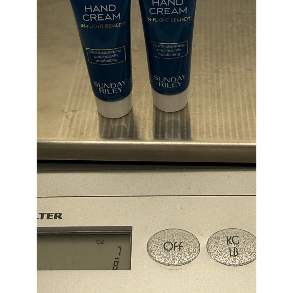 5 Sunday Riley In-Flight Remedy Face Cream 2, Hand Cream 2, Cleansing Cloth New